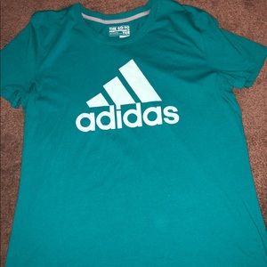 teal adidas shirt